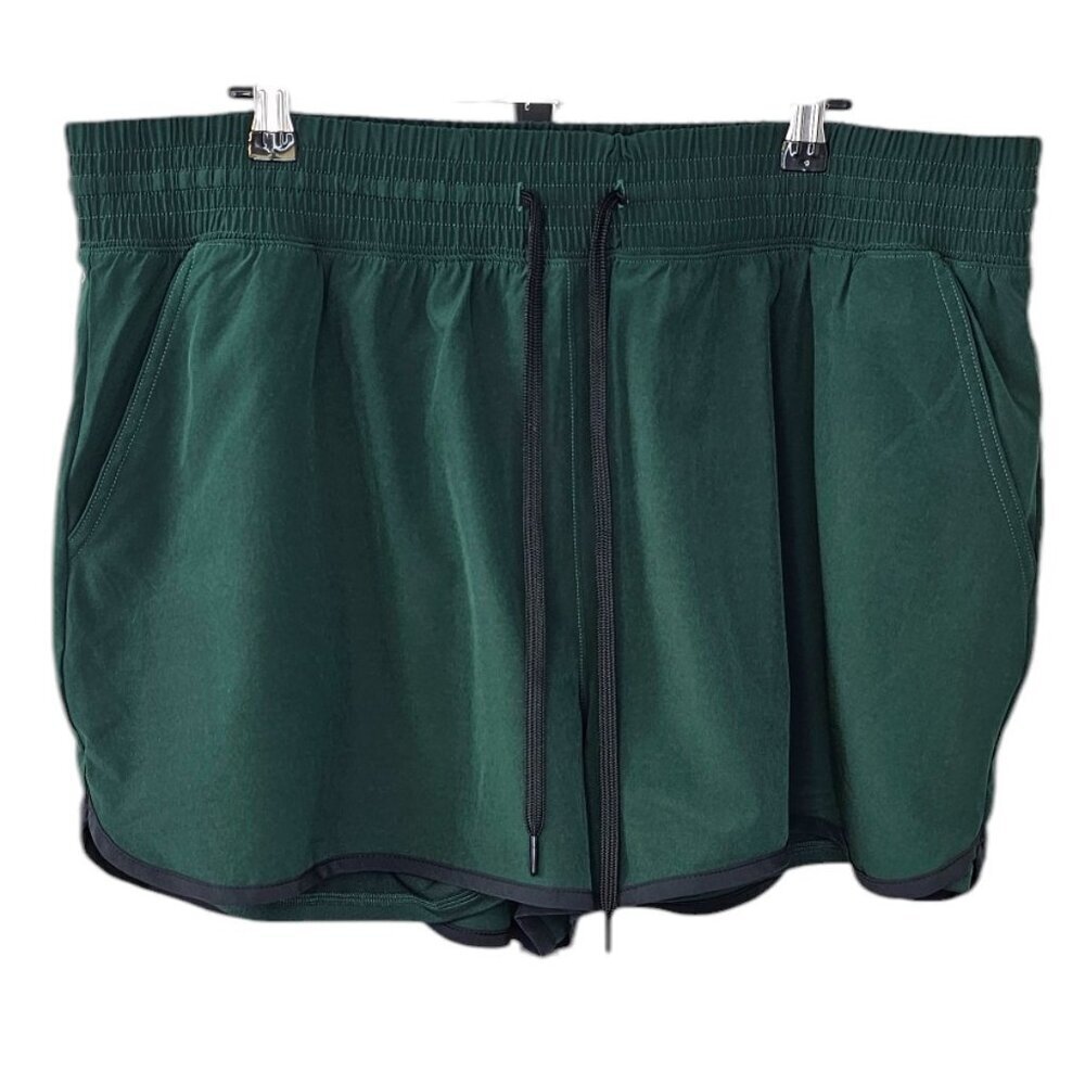 Abercrombie Your Personal Best YPB Athletic Lined Running Shorts Size XL Green